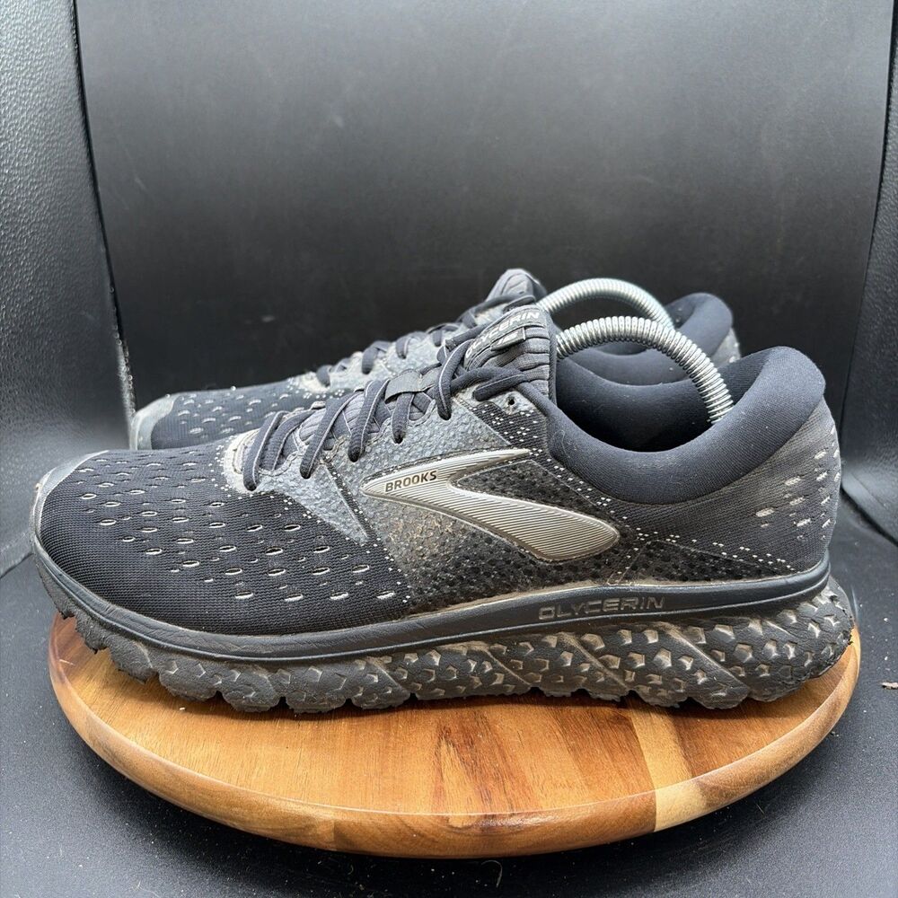 Brooks Glycerin 16 Shoes Mens Size 11 D Triple Black 1102891 Athletic Running